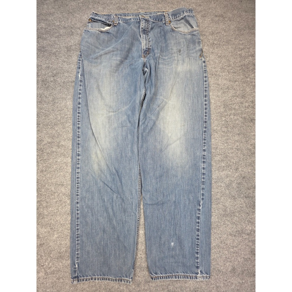 Vintage Levis Silvertab BAGGY Jeans Men's 40 x 38 (FITS 38 x 34) Blue Denim Y2K
